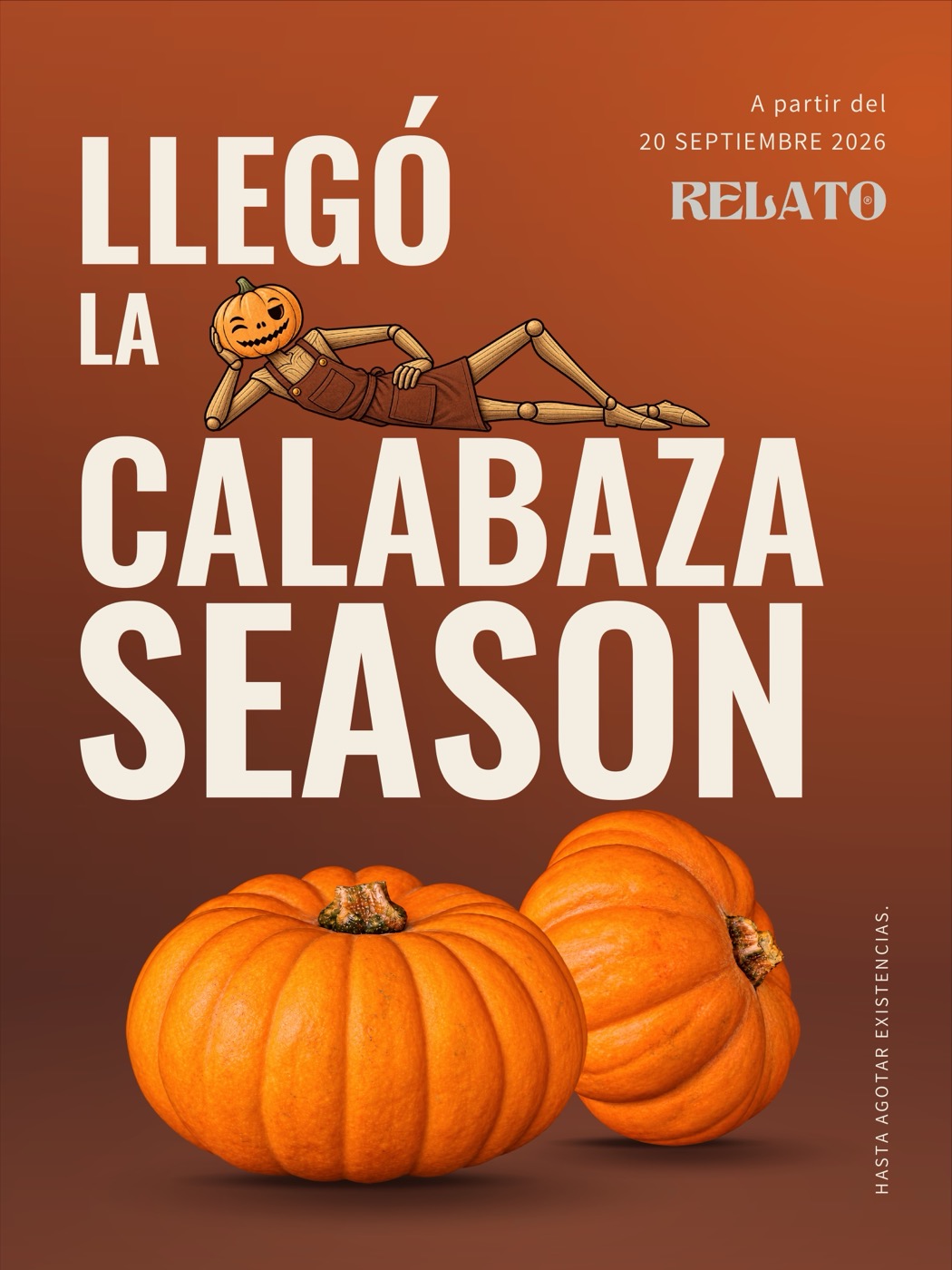 Pumpkin chai latte de temporada en Relato